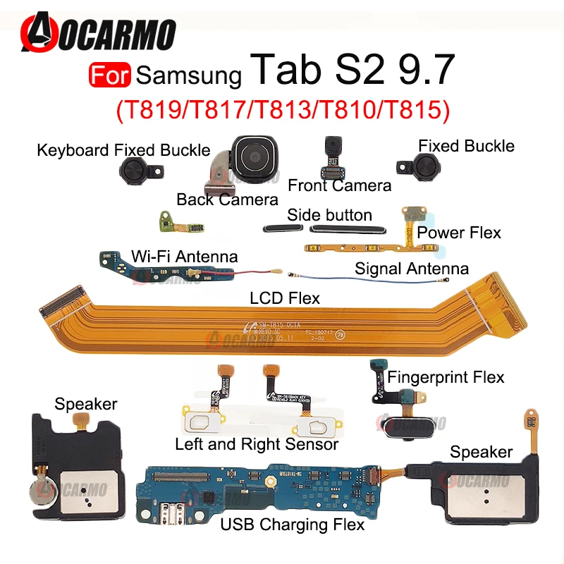 USB-порт для зарядки Wi-Fi-сигнал антенна сенсорный ЖК-дисплей гибкий кабель Samsung Galaxy