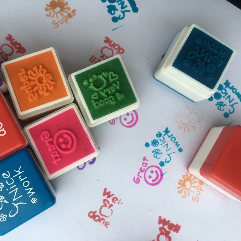 6 шт./компл. учителя штамп мотивация школа хвалю наградные марки наклейка сделай