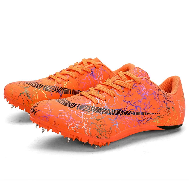 BETOOSEN Mens Womens ORRZER Track and Field Shoes Spikes Running Training Sneakers Lightweight Jumping Athletics Track Shoes for Boys and Girls 