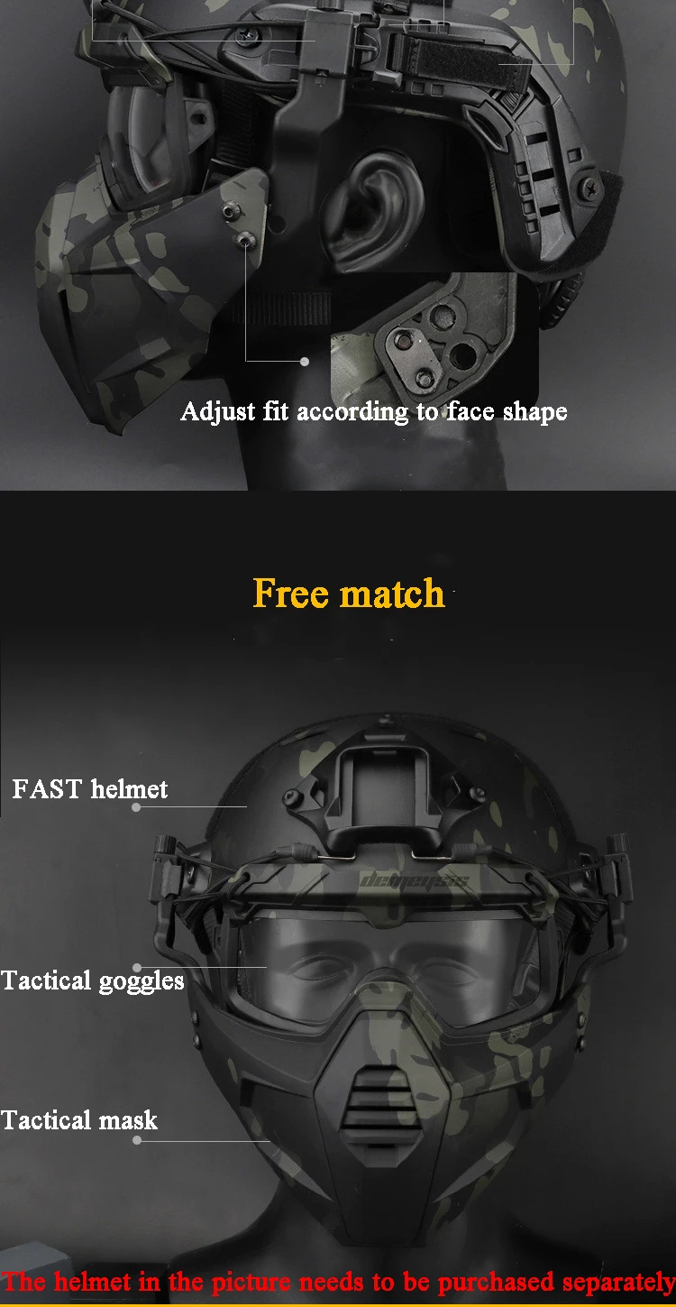 Тактическая Маска с очками на открытом воздухе Военная охотничья Защитная стрельба пейнтбол маски безопасности страйкбол армии Antu-uv Cs очки