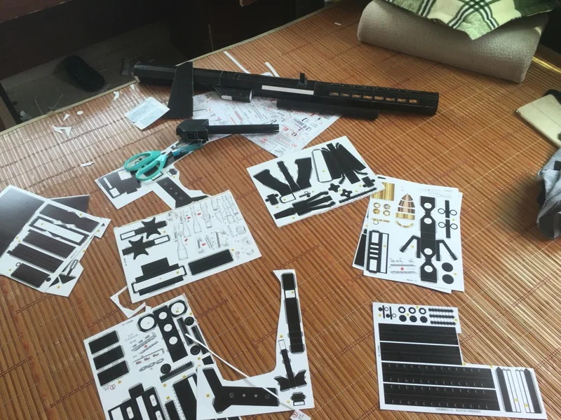 Cut free 1 1 Scale M82A1 12.7 mm Sniper Rifle 3D Paper Model Cosplay Kits Gun Weapons Paper Models Handmade Gun Toys