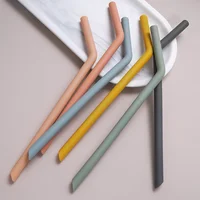 1 Pcs Foldable Reusable Food Grade Silicone Straws Flexible Bent Straight Drinking Straws For Cup Baby Accessories 2