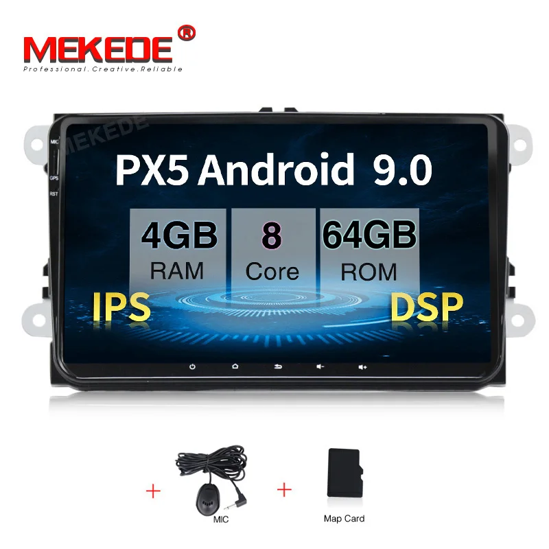 PX5 Android 9,0 2Din для VW/Volkswagen/Golf/Polo/Tiguan/Passat/b7/b6/leon/Skoda/Octavia автомобильный Радио gps автомобильный мультимедийный плеер - Цвет: CAR DVD