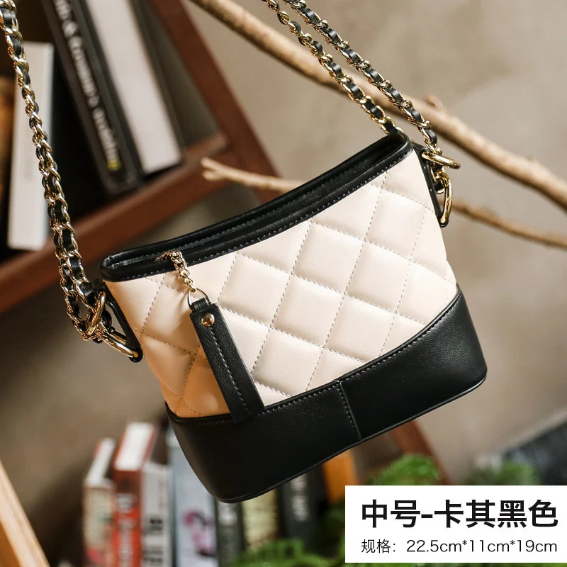 

OUMISI Wandering Bag 2019 New Popular Slant Bag Small Fragrance Bag Red Bucket Ins Chain Bag DD