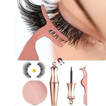 

Magnetic Eyelashes Magnetic Eyeliner Kit No Glue Long Lasting Waterproof Eyeliner False Eyelashes Applicator Extension Eyelashes