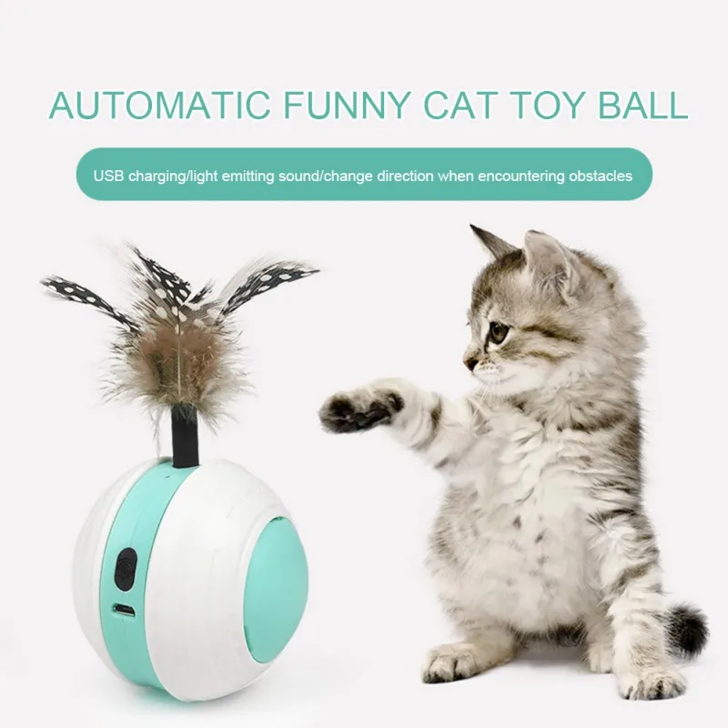 

Electric Tumbler Swing Toys for Cats Kitten Interactive Balance Car USB Charging Electric Funny Cat Toy Ball Cat Chasing Toy