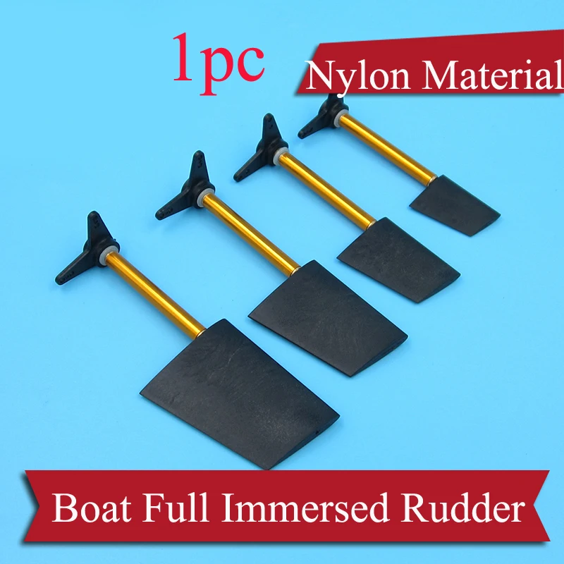 

1PC Simulation Boat Model Parts Full Immersed Nylon Steering Tail Rudder with L/Single/Straight Rocker Arm Height 28/36/44/52mm
