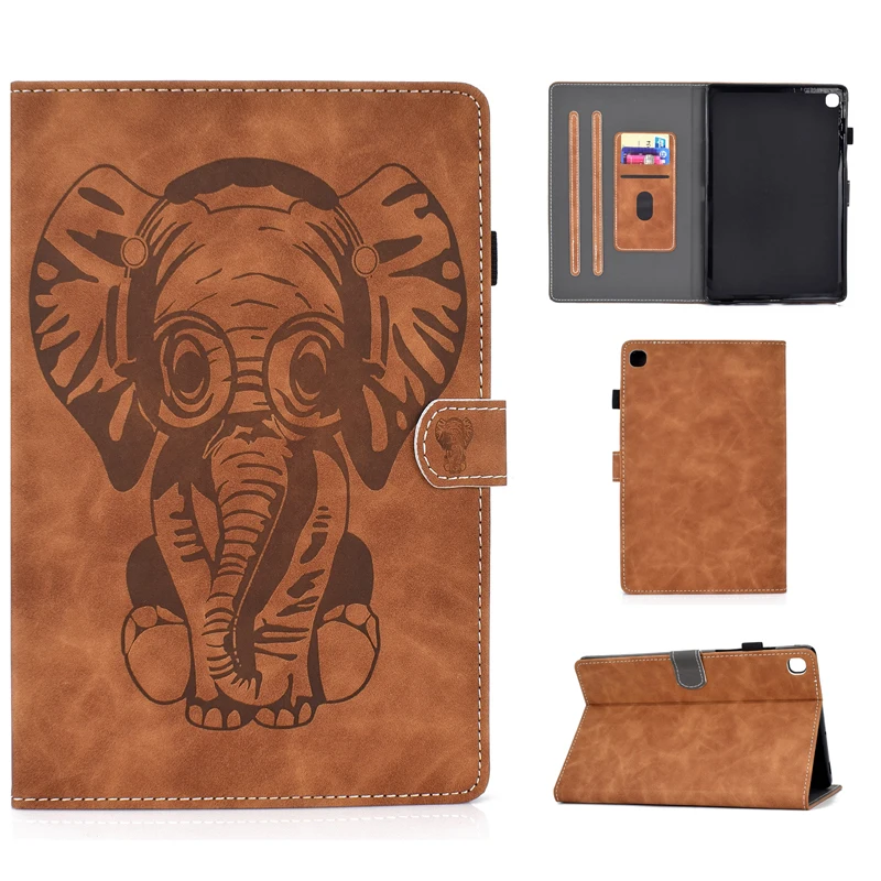

Elephant Embossed PU Leather Case For Samsung Galaxy Tab S6 Lite 2020 10.4" Magnetic Tablet Cover SM-P610 P615 Protection Shell