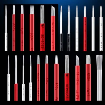 

GGG-500pcs Semi Permanent Makeup Blade Manual Fog Needle Tattoo Eyebrow Needles 3/4/5/7/ 9/17/19/21R Microblading Needle