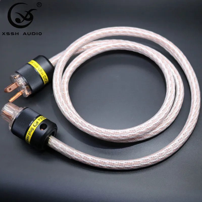 Xssh аудио HIFI 12TC кабель питания высокого качества 6N OCC Hifi шнур с вилкой США для