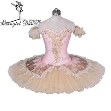 Профессиональная балетная пачка для взрослых розового и персикового цветов, классическая балетная пачка для выступлений, женские Блинные пачки tutuBT9034