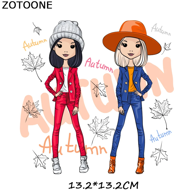 612 ZOTOONE модные нашивки для девочек, наклейки для детей, железные наклейки для одежды, футболки, Термоаппликации, аксессуары для самостоятельной сборки, Аппликации F1 - Цвет: 612