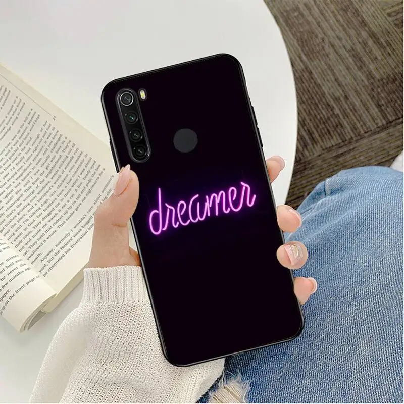 phone cases for xiaomi fluorescent small pattern font neon Soft Rubber Phone Cover For Redmi note 8Pro 8T 6Pro 6A 9 Redmi 8 7 7A note 5 5A note 7 case xiaomi leather case design Cases For Xiaomi