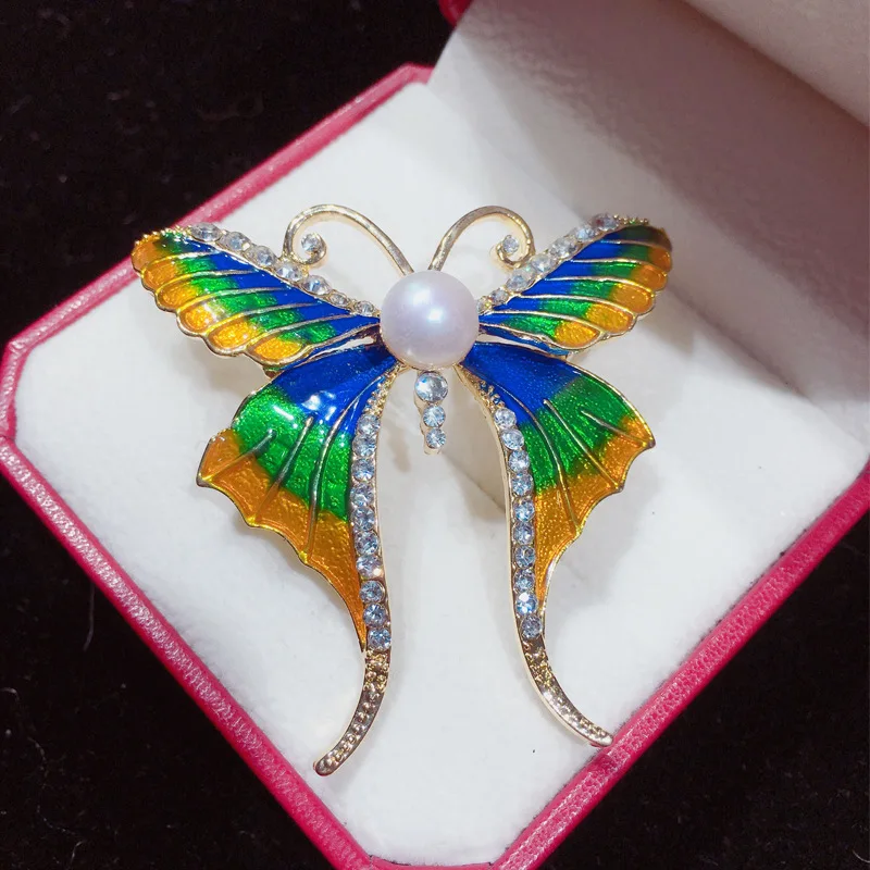 YAZILIND Ropa Ramillete Forma De Hoja Broche Para El Pecho Perla De