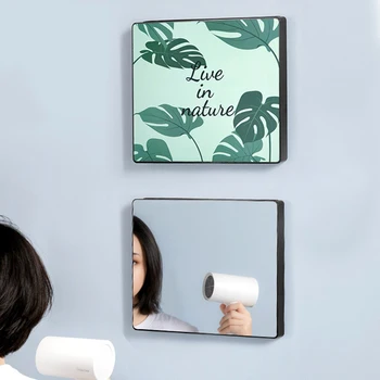 

Nordic Waterproof Bathroom Organizer with Mirror Wall Mount Toilet Paper Holder Storage Towel Tissue Paper Box Rack Illustration