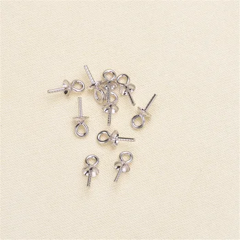 

18karat gold pendant clasp connector,bead caps with peg for half drilled beads pendant necklace diy no pearl no chain