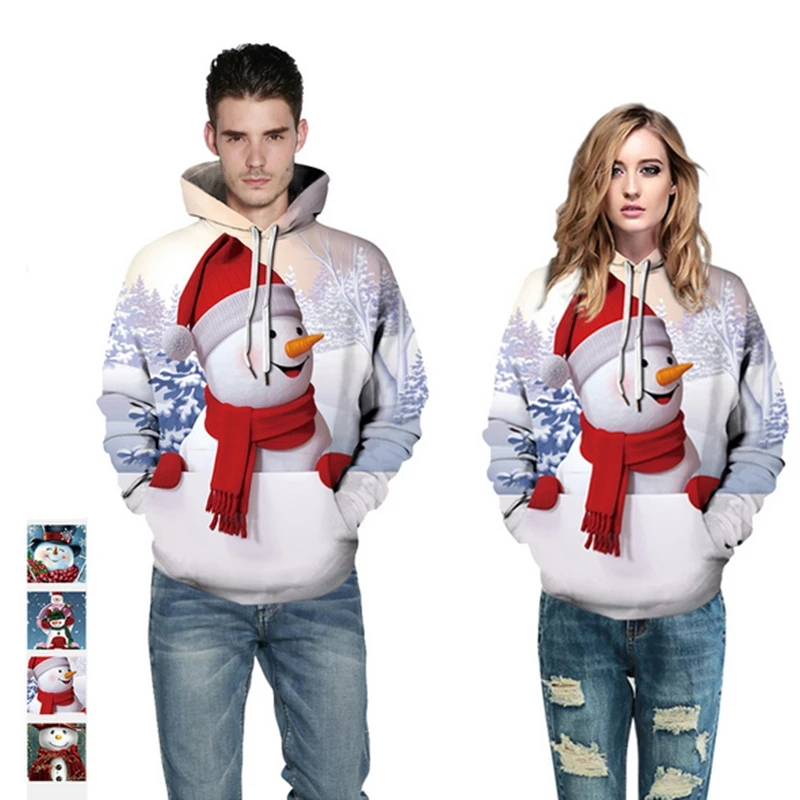 

3D Christmas Printed Couples Hoodies Women Men Sweatshirts Lovers Casual Cosplay Party Pullovers Clothing Gift S-5XL Plus Size
