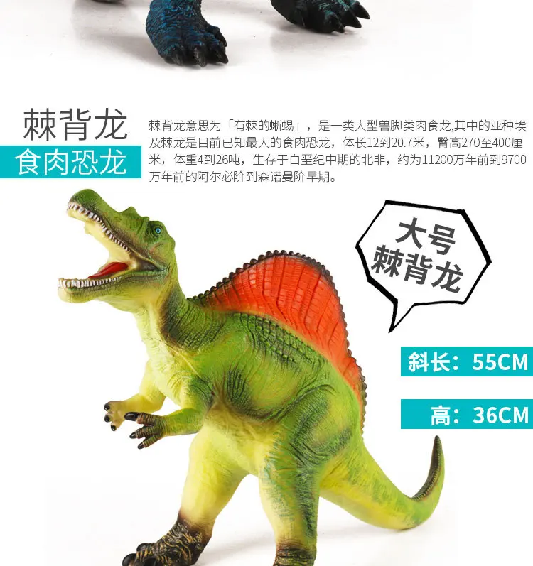 Большой размер Юрского периода мягкая Silcone динозавр модель игрушки T-Rex динозавр Игрушечная модель животного набор