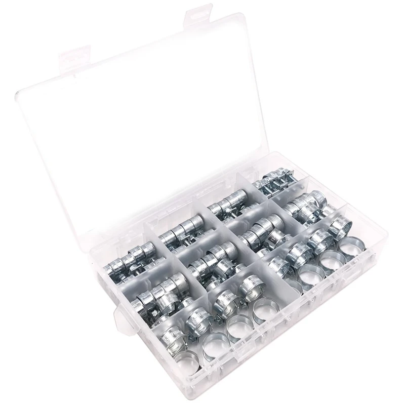 

Big deal 88-Pcs Mini Fuel Injection Line Style Hose Clamps Assortment Kit Fuel Injection Style Hose Clamp Kit For Hose Pipe-10