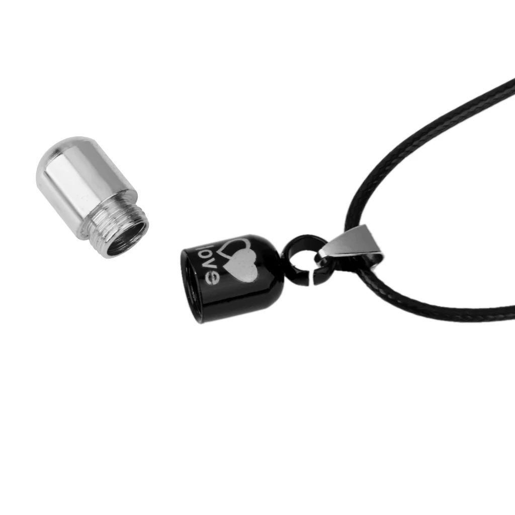 Double Hearts Stainless Openable Pill Capsule Urn Tablet Medic Pendant Necklace