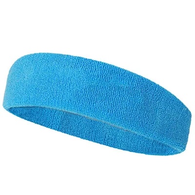 Blue 19*5,5 см Йога Спорт повязка на голову Хлопок Эластичный Напульсник для женщин и мужчин фитнес футбол пот волосы группа Теннис Волейбол Бег - Цвет: Blue