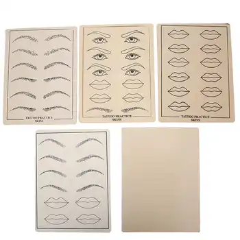 

5pcs/Set Muti-Functional Microblading Practice Skin Soft Skin Makeup Practice Silicone Tools Make Up Trainning Skin Tools