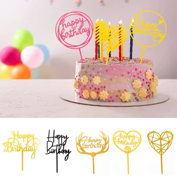 

Gittler Happy Birthday Cake Topper Bling Sparkle Decoration Sign Happy Birthday Cake Topper Girl`s Birthday Decor Multi-shape#