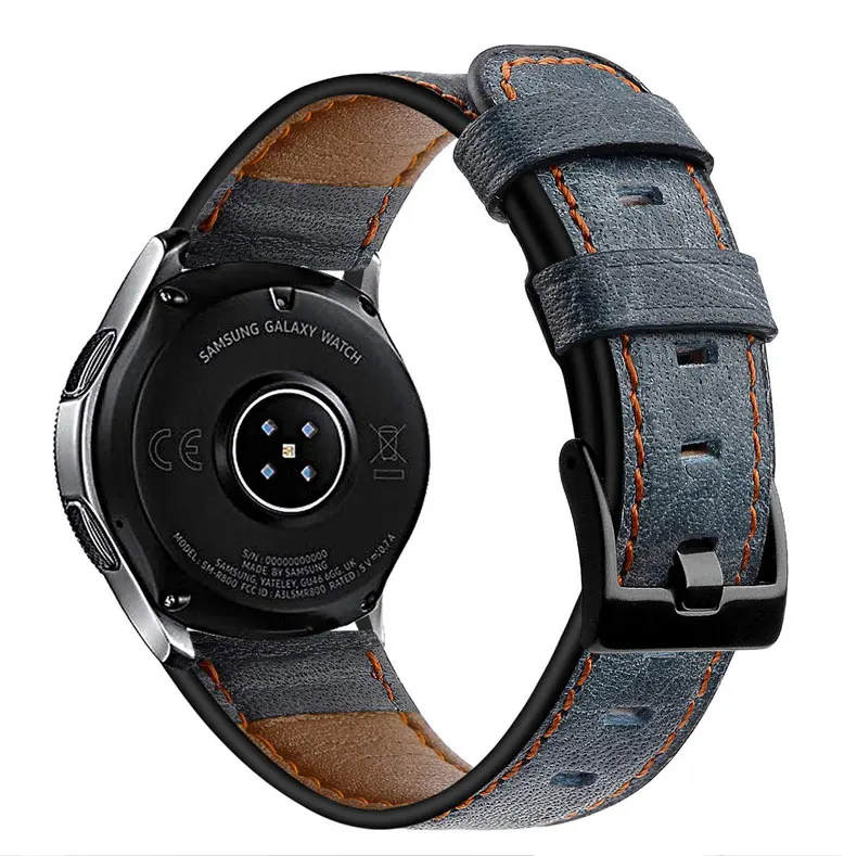 Huawei watch gt ремешок для samsung Galaxy Watch 46 мм gear S3 Frontier amazfit GTR 47 мм ремешок из натуральной кожи браслет аксессуары