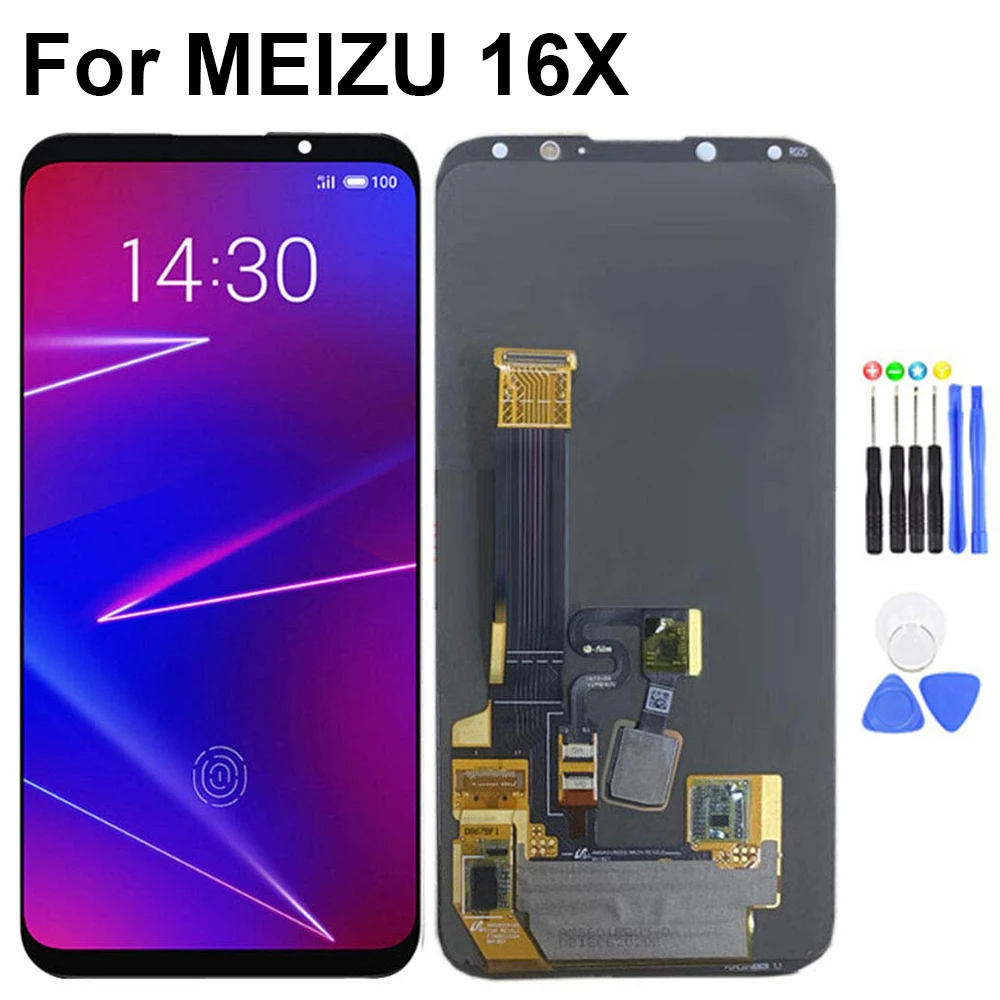 

For Meizu 16X LCD Touch Screen Digitizer Assembly Replacement for Meizu 16X 16 X M872Q M872H Display with Frame
