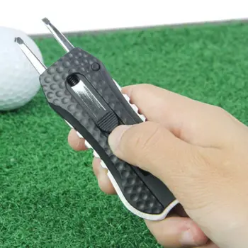 

Practical Retractable Golf Pitch Cleaner Pitchfork Putting Green Fork High Quality Golf Divot Repair Tool Golf Training Supplies