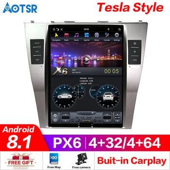 

Car Video Players Android 9.0 Tesla style Car GPS Trackers For TOYOTA CAMRY 2007-2011 car dvr camera tape radio unit radio car