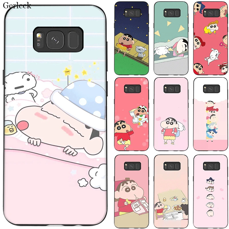 Чехол для телефона для samsung J6 A70 A60 A50 A40 A20 A30 A10 A7 A6 A5 A3 A8 A9 крышка с рисунком мультфильма «курэён Син-тян»; в виде ракушки