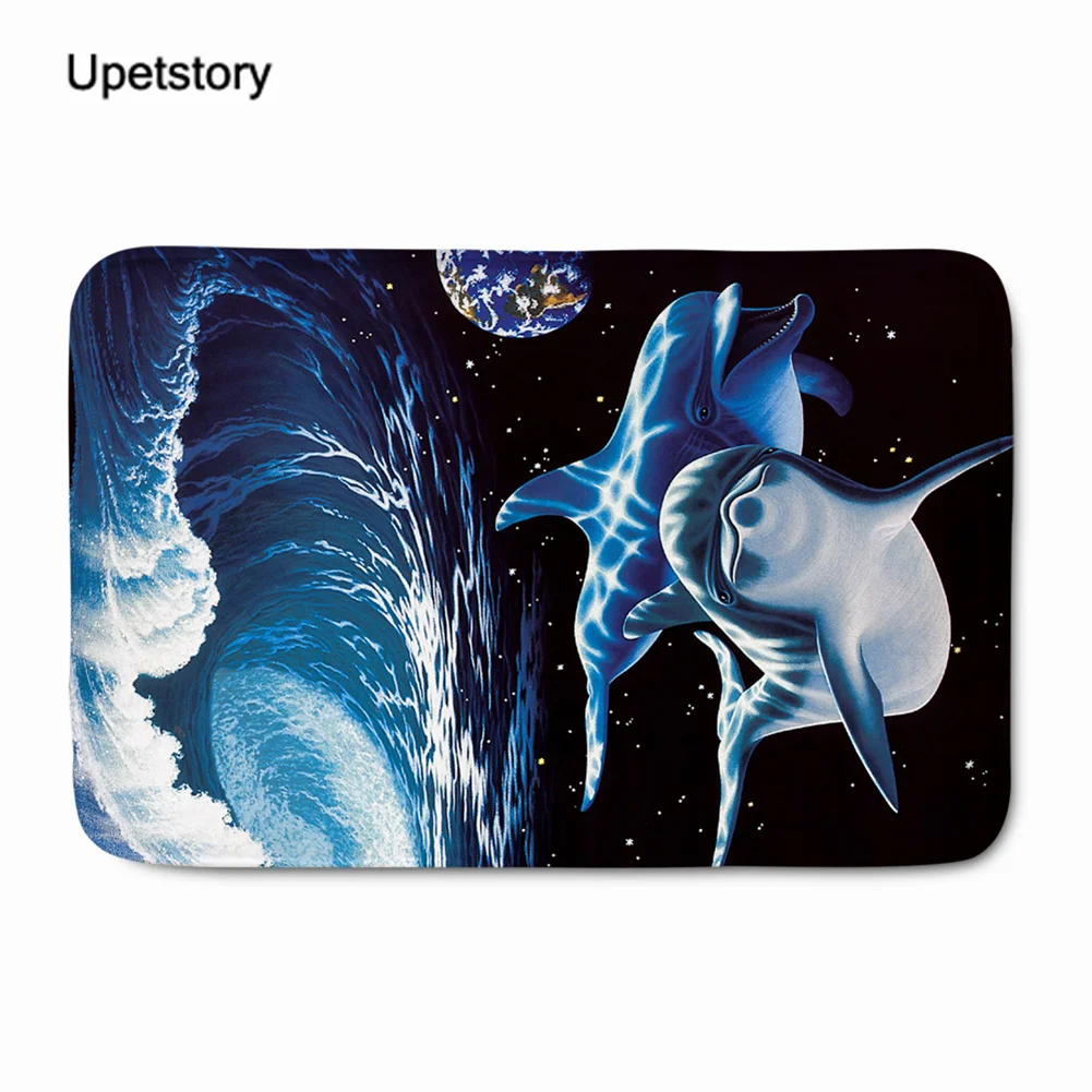 Коврик Upetstory с 3d-изображением дельфина для гостиной супер мягкие напольные