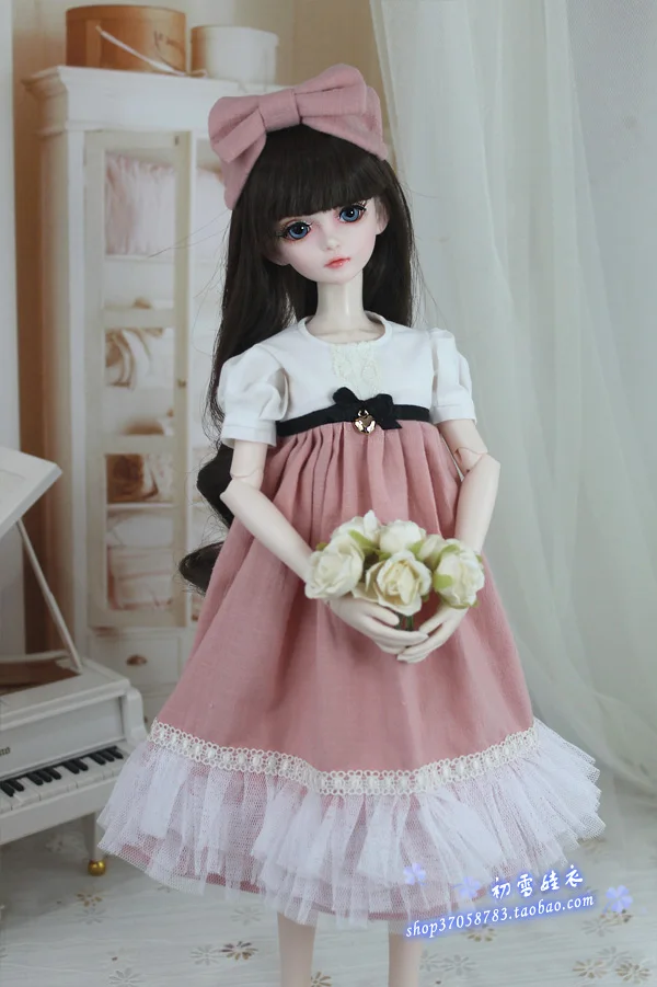 1/6 1/4 1/3 BJD аксессуары для одежды Кукольное платье+ заколка для волос для BJD/SD yosd MSD SD13, не включая куклу, обувь, парик и другие E2519