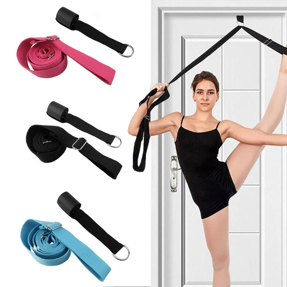 1-3Pcs Adjustable Sports Yoga Stretch Strap D-Ring Belts Gym Waist Leg Fitness 