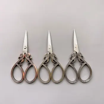 

1Pcs Retro Style Embroidery Scissors Antique Cutter Cutting Vintage Scissors Embroidery Cross Stitch Sewing Tool Stainless Steel