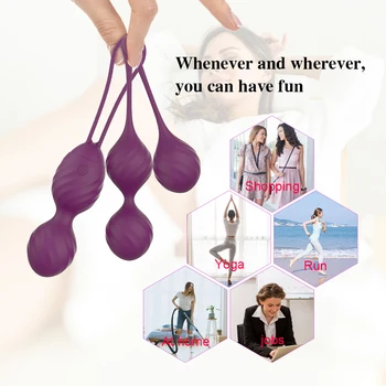 10 Speed Vaginal Tighten Exercise Vibrator Kegel Balls Ben wa ball G Spot Vibrator Egg Wireless Remote Control Sex Toy for Women 5