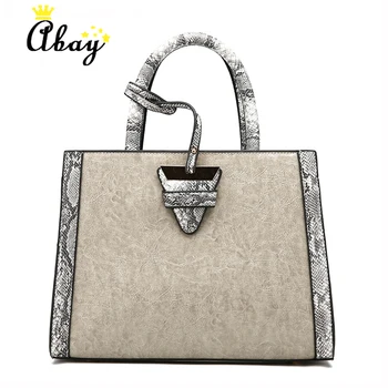 

Luxury Brand Fashion High Quality Snakeskin Serpentine Pattern Women Messenger Bags Large PU Leather Shoulder Crossbody Handbag