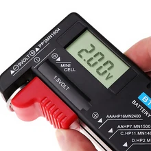 

1xDigital Battery Tester Volt Checker for 9V 1.5V Button Cell Universal Rechargeable AAA AA C D Battery Testing Device Voltage