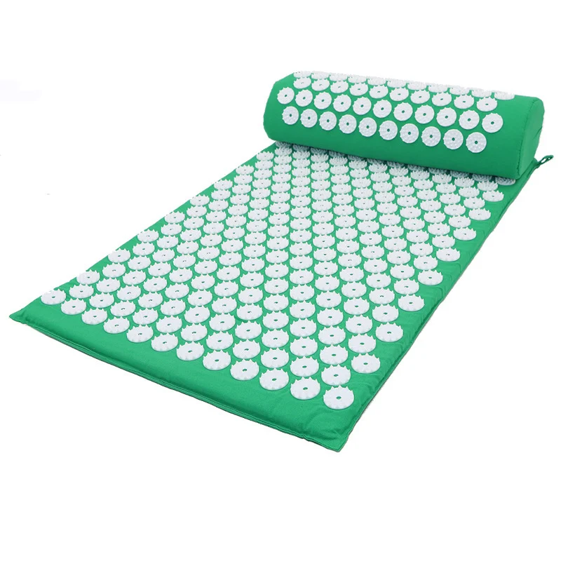 Yoga Mat Massager Cushion Acupressure Acupressure Relieve Stress Back Body Pain Spike Mat Acupuncture Massage Mat with Pillow