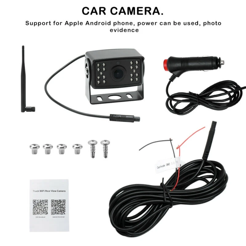  IR Night Vision Bus Truck Reverse Camera WiFi Wireless Car Rear View Cam