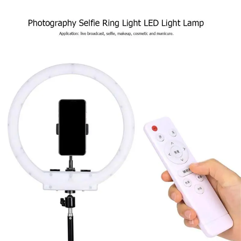 

Portable Photography Blue Ray Lamp LED Ring Flash Dimmable Selfie Ring Light Plug Power Supply and LED Lamp Beads