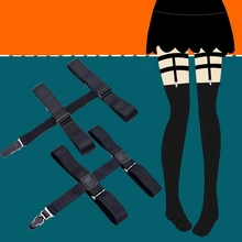 2021 Fashion Pastel Goth Female Garterbelt Sock Strapless Suspender Belt For Stockings Garters Leg Bondage Clip Retail Suspende
