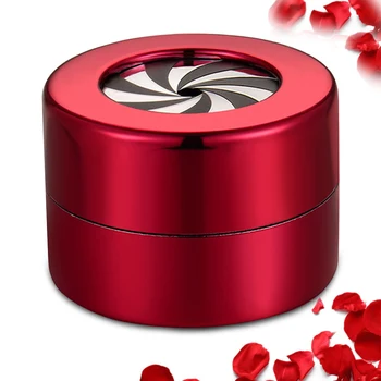 

Necklace Gift Case Round Storage Ring Box Organizer Wedding Engagement Mini Metal Rotating Lifting Jewelry Display Shop Home