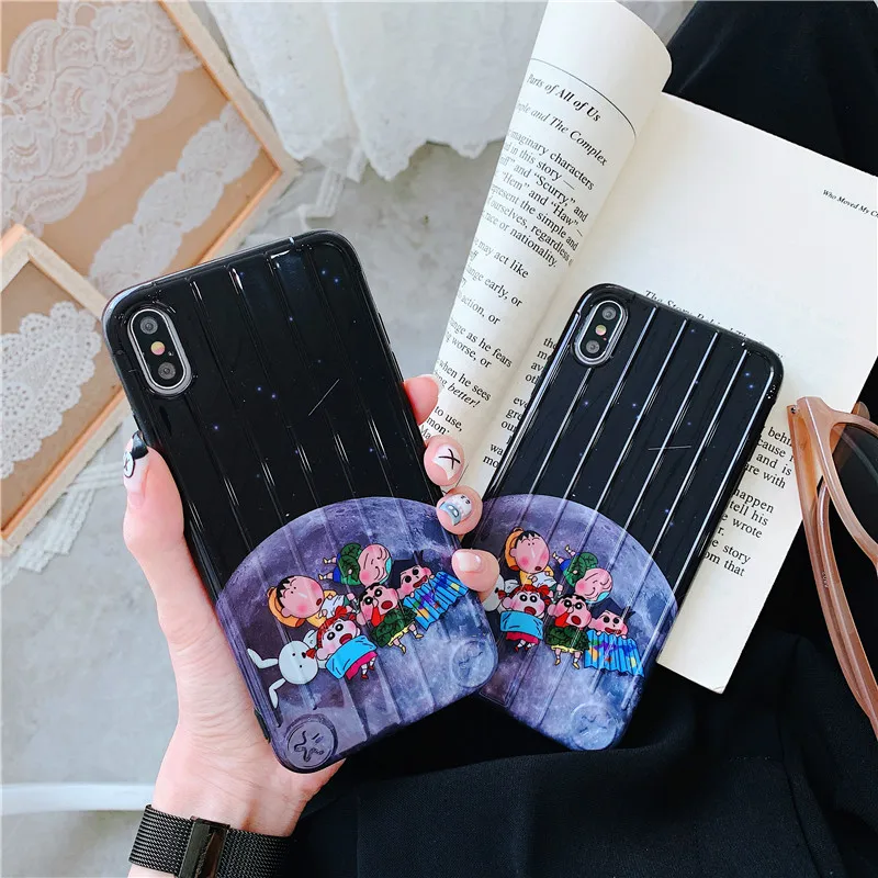 

Cute cartoon Crayon Shin Chan phone case For iphone Xs MAX XR X 6 6s 7 8 plus soft TPU back cover Fundas For iphone 7 case