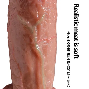 Liquid Silicone Realistic Dildo Skin Feeling Soft Huge Penis Suction 21.5*4.5cm Big Dick Sex Toys For Women Consolador Sex Shop 5