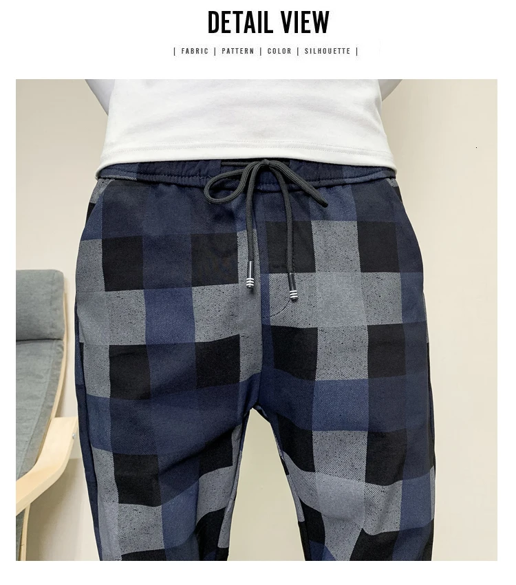 Pantalon Chandal Hombre, осень, мужские брюки для досуга, уличная одежда, трендовые клетчатые штаны для бега, Мужские штаны для спортзала
