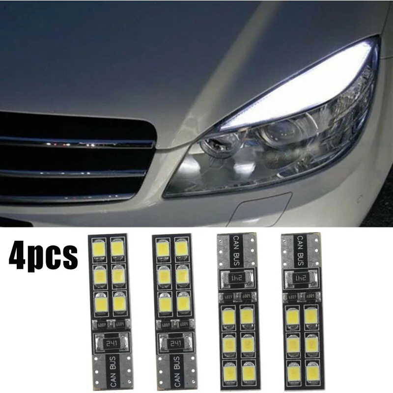 T10 HB3 P21W W5W 4pcs 12V 6000K Auto led error-free Eyebrow Bulb Car exterior modification parts for Benz LED W204 Assembly | Автомобили и