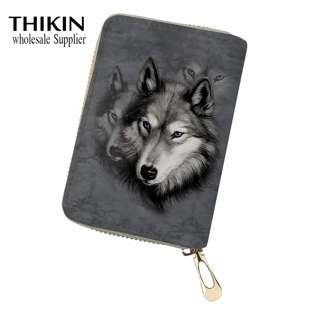 THIKIN Star Wolf принт мужской клатч из искусственной кожи Кредитная карта водонепроницаемый паспорт для женщин держатель для телефона Cuustom Funda Pasaporte - Color: as picture