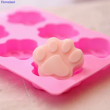 

Food Grade Soft Silicone Handmade Soap Mold DIY Cute Cat Claw Silicone Biscuit Mold DIY Cake Chocolate Mold Soap Making Tool